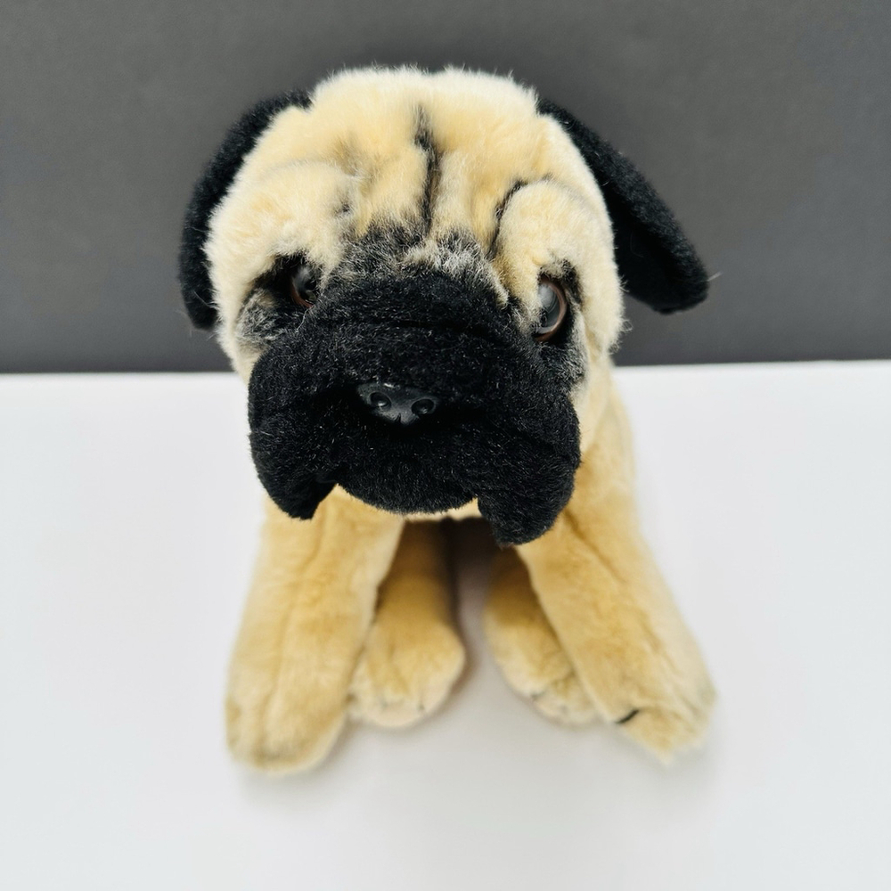 Animal Alley Toys R Us Pug Puppy Dog Plush Realistic 12" Vintage Stuffed 2001